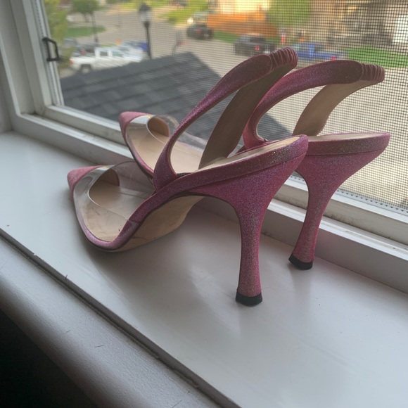 PINK SPARKLE Manolo Blahnik Slingback pumps - Picture 4 of 9